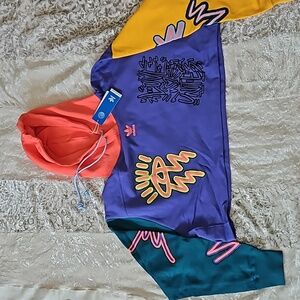 Adidas 1X Crop Hoodie Love Unites - Pit 30" ; Length 17"